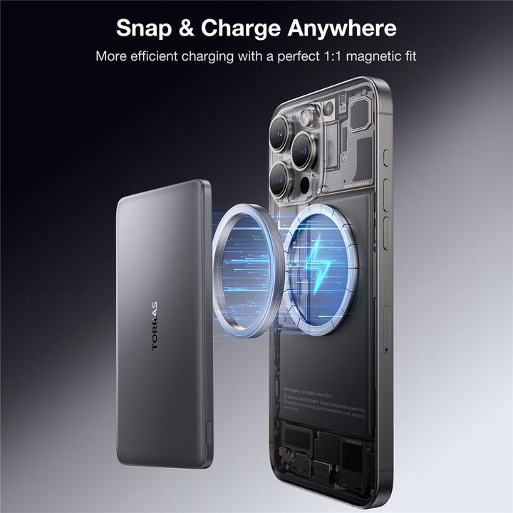 Actual product image Torras MiniMag Powerbank (5000 mAh, 18 W, 18 Wh)