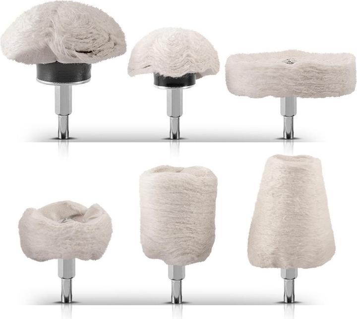 Stahlwerk Set of 6 universal polishing heads PS-6 ST for cordless and electric drills