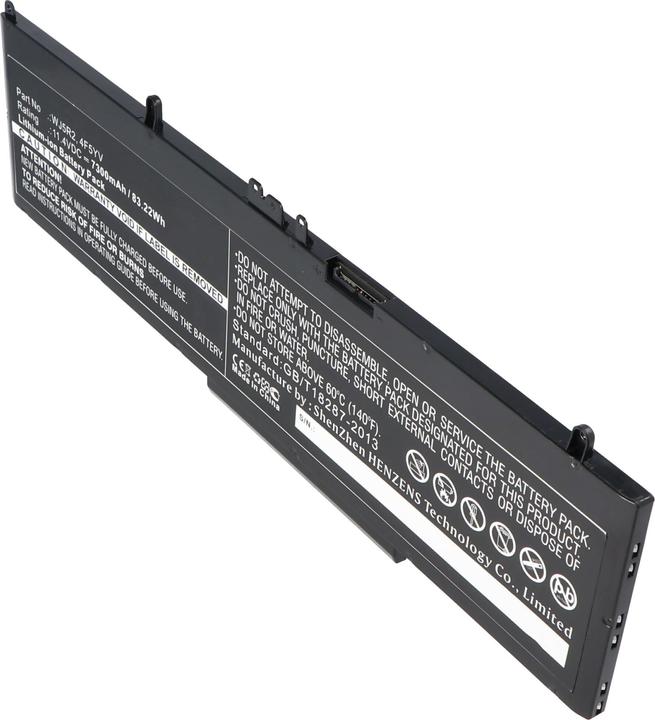 Produktbild AccuCell Akku passend für Dell Precision 3510, 3510 Workstation, WJ5R2, 4F5YV, 11,4V 7300mAh (7300 mAh)