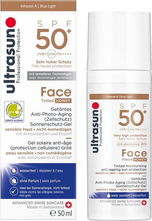 Image du produit Ultrasun Teinté pour le visage (Lait solaire, SPF 50+, 50 ml, 91 g)