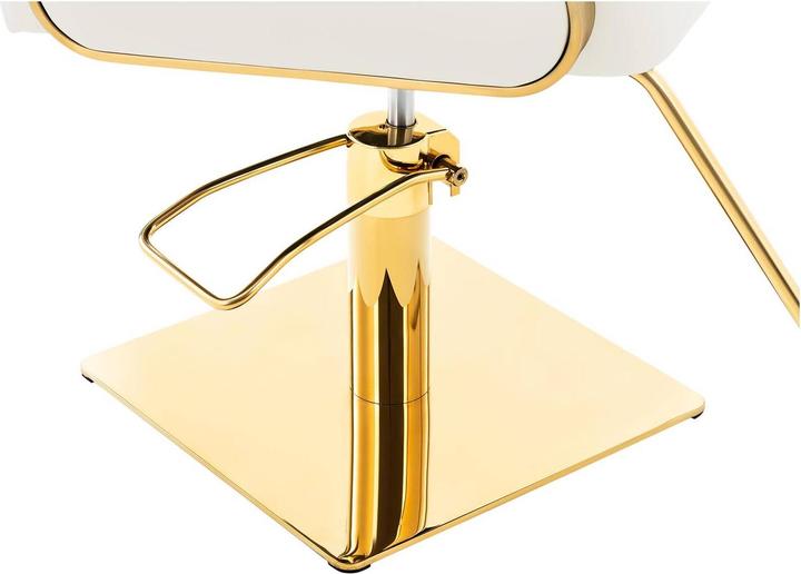 Produktbild Physa Friseurstuhl Fussstütze höhenverstellbar Barber-Stuhl 200 kg Staunton Creme&Gold