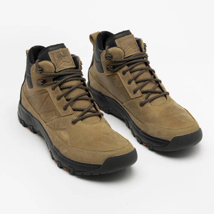Produktbild Quechua Wanderschuhe Herren Leder wasserdicht - NH500 halbhoch beige (39)