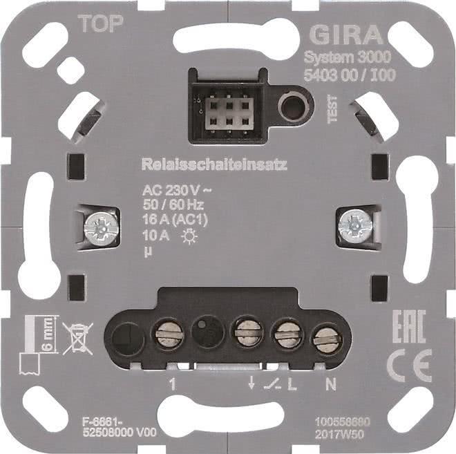 Produktbild Gira System 3000 Relais 540300 Schalteinsatz