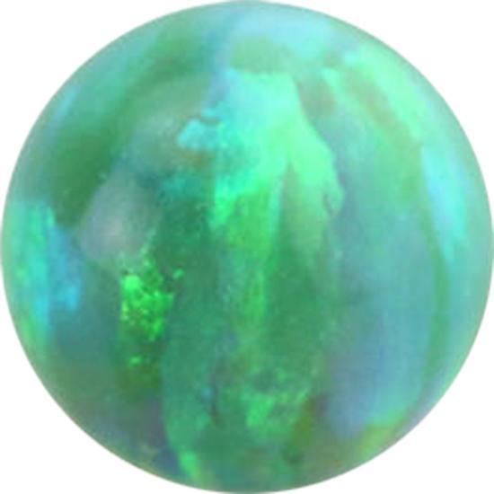 Actual product image Star Piercing Micro ball opal green (Surgical steel 316L, without brass)