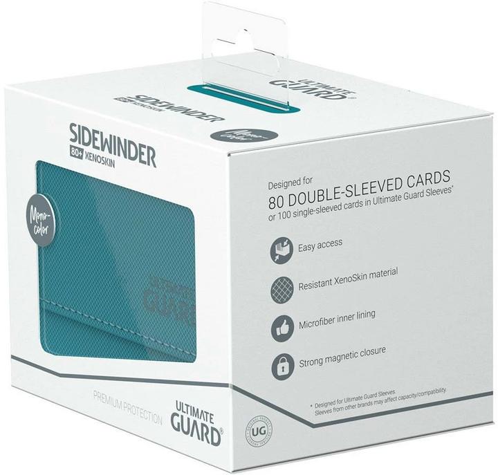 Produktbild Ultimate Guard Kartenbox XenoSkin Sidewinder Monocolor 80+ Petrolblau