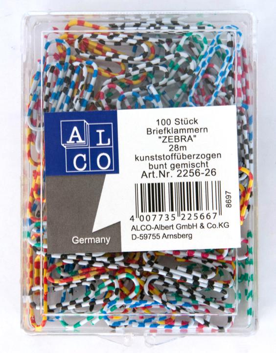 Alco Paper clip zebra Shape design: round shape Length: 26 mm (100 x)