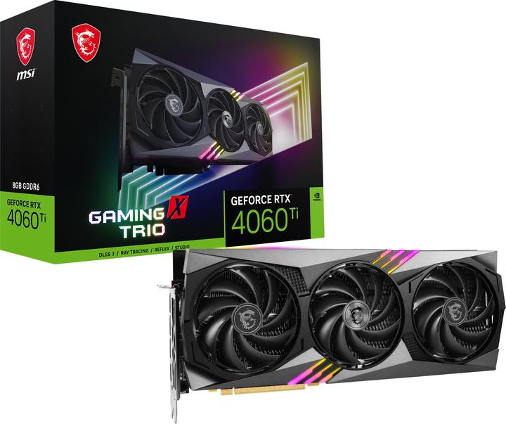 Immagine prodotto MSI GeForce RTX 4060 Ti Gaming X Trio 8G, 8192 MB GDDR6 (8 GB)