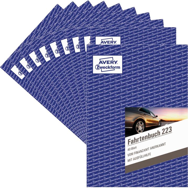 Image du produit Avery Zweckform 223-10 DIN A5 Carnet de route Nombre de feuilles : 40 Blanc 10 pcs. (40 x)