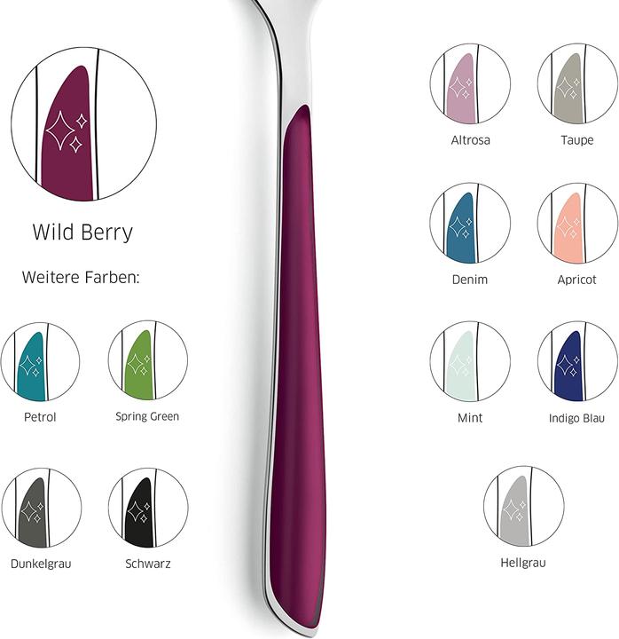 Actual product image Kuppels Cutlery set 24 pieces wildberry 2214 Prisma (24 Piece, Cutlery set)