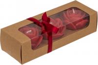 Actual product image Ootb Red candle, rose, set of 3 (3 pcs.)
