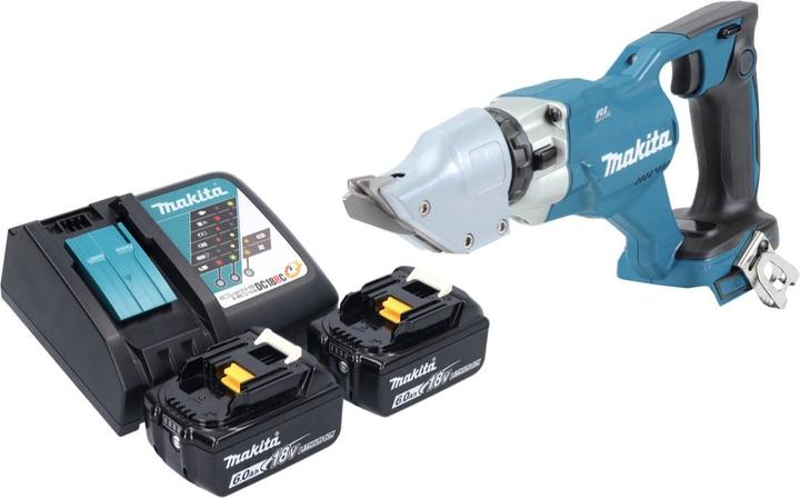 Actual product image Makita DJS 200 RG Battery Sheet Metal Shears 18 V 2.0 mm Brushless + 2x Battery 6.0 Ah + Charger