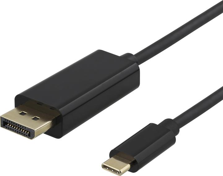 Produktbild Deltaco USB-C - DisplayPort Kabel 4K UHD, vergoldete Stecker, 1m, schwarz (USB-C)