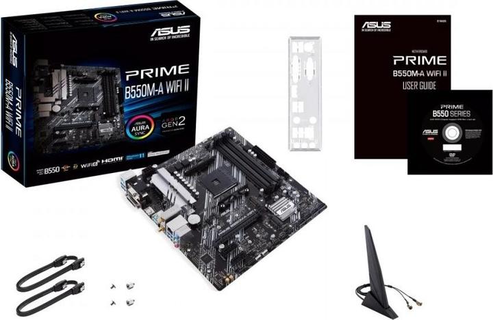 Productafbeelding ASUS MB PRIME -A WI-FI II AMD,AM4,DDR4,mATX (AM4, AMD B550, mATX)