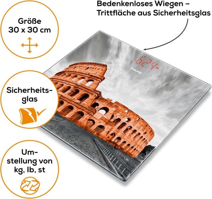 Produktbild Beurer Glaswaage GS 215 Rom (180 kg)
