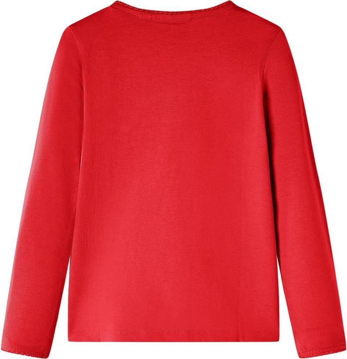 Actual product image VidaXL Children's long-sleeved shirt red 116,Material: 95 % cotton. 5 (116)