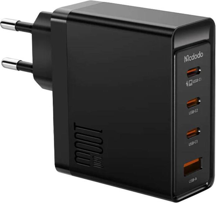 Mcdodo Wall charger GAN 3xUSB-C USB, 100W (black) (100 W)