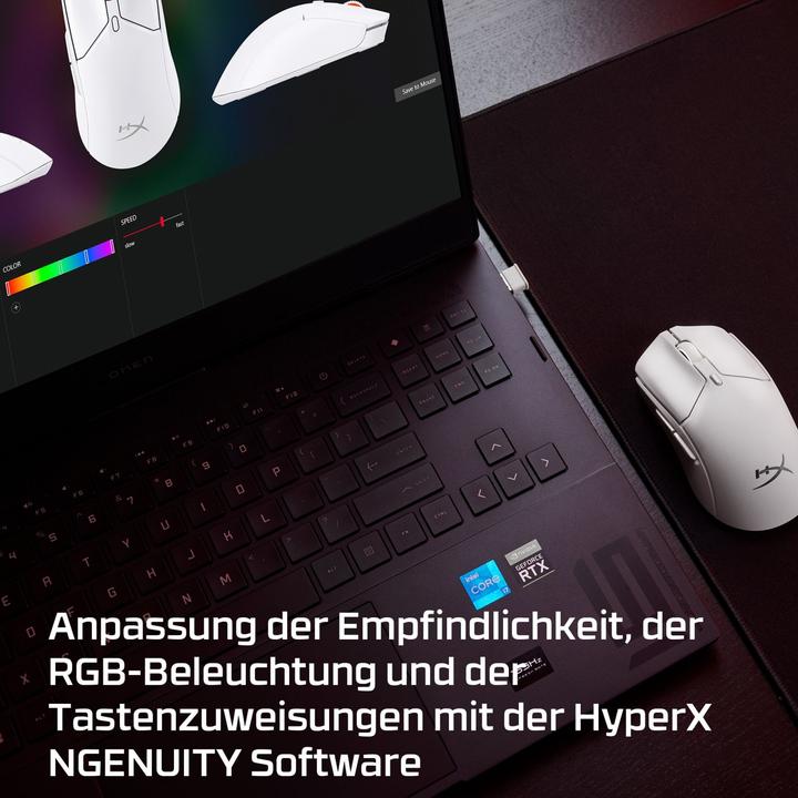 Actual product image HP HyperX Pulsefire Haste 2 Mini (Wireless, Cable)