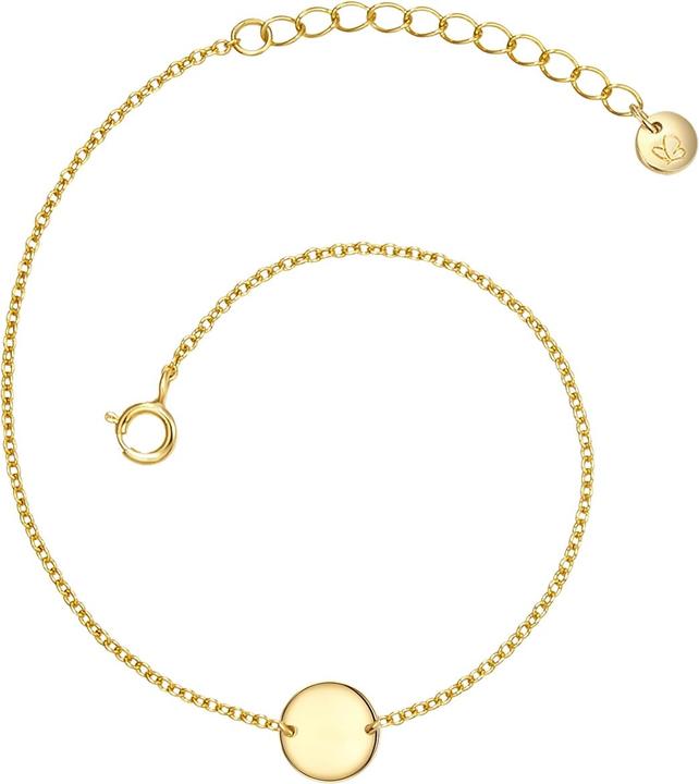 Produktbild Glanzstücke München Damen Kreis Sterling Silber gelbgold - 31408 (17 cm, Sterling Silber)