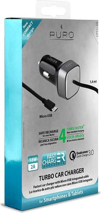 Actual product image Puro Car Quick Charger Micro-USB - 2A-18W