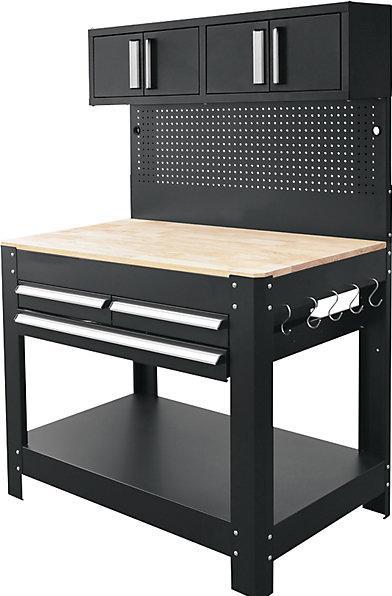 Produktbild kaiserkraft Werkbank mit Funktionsaufbau (114 cm, 58 cm)