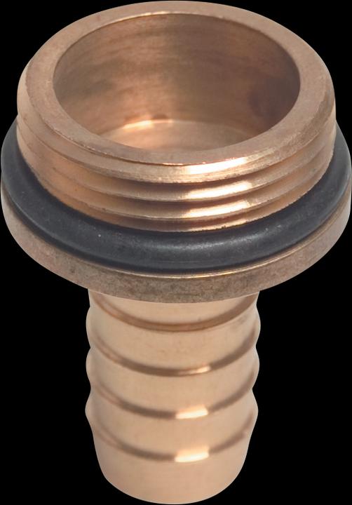Actual product image Mega Hose nozzle brass Hose size 25 mm external thread 1 ″ O-ring (Hose clip, 25 mm)
