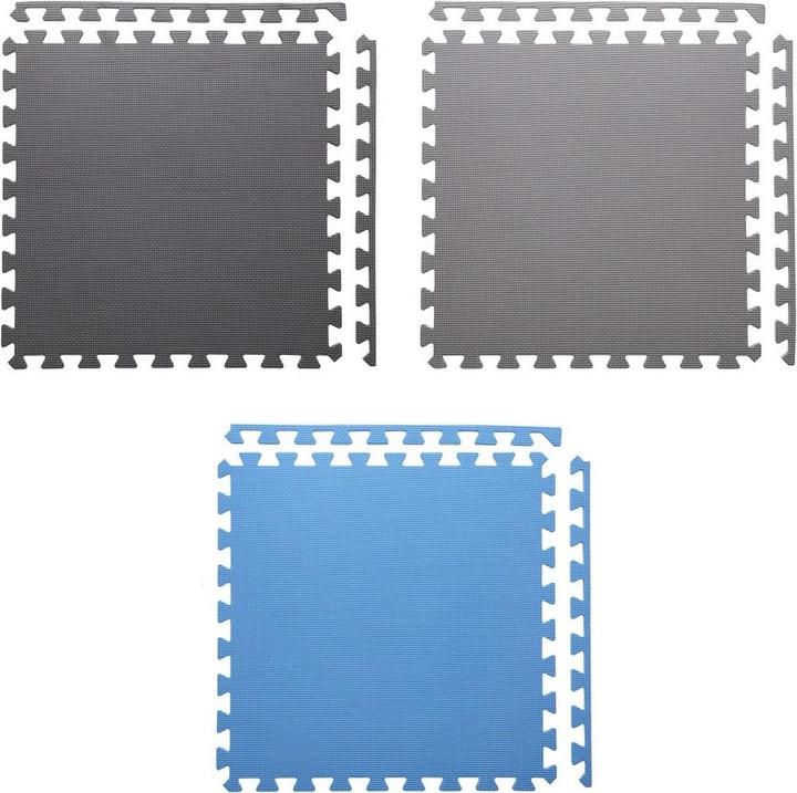 Immagine prodotto One Sudedamas kilimėlis treniruotėms HMS MP10,šviesiai pilkas-mėlynas-tamsiai pilkas, 60x60x1.0 cm, 9 d (1 cm)