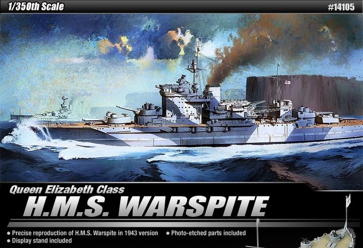 Actual product image Academy H.M.S. Warspite