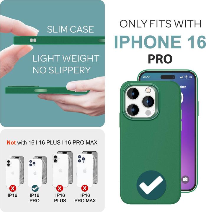 Produktbild Nalia Matt Silikon Hülle (Apple iPhone 16 Pro)