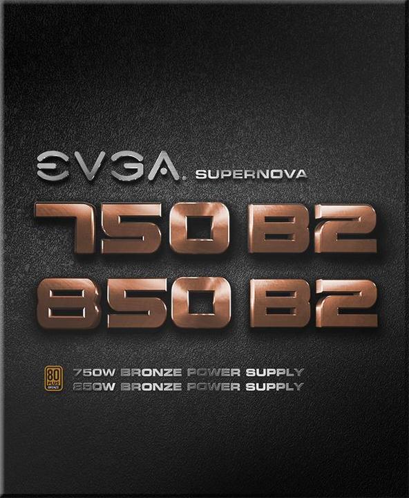 Actual product image EVGA 450 B1 80 Bronze 450 W incl PowerOnSelf Tester Power Supply 100B10450K3 850 W (850 W)