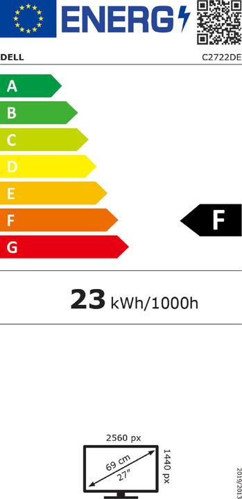 Energie-Label Dell C2722DE (2560 x 1440 Pixel, 27")