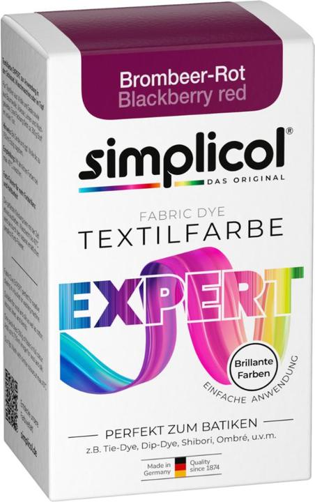Simplicol Textilfarbe expert (Brombeerrot, 150 ml)