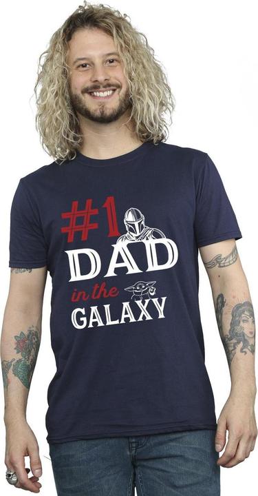 Actual product image Star Wars Mens Mandalorian Number One Dad T-Shirt (S)