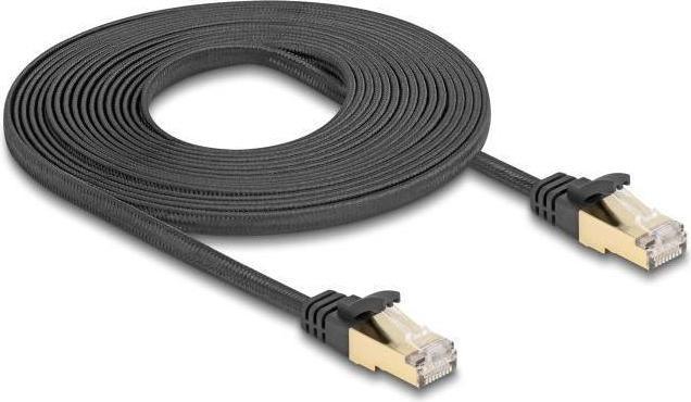 Actual product image Delock RJ45 flat ribbon network cable with braided sheath Cat.6 (S/FTP, CAT6a, 5 m)