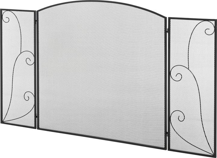 Image du produit Homcom Grille de cheminée avec trois panneaux (132,5 x 76,5 cm)