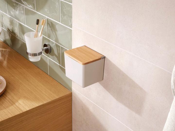 Actual product image tesa BABOO storage box with lid, small incl. adhesive solution without drilling