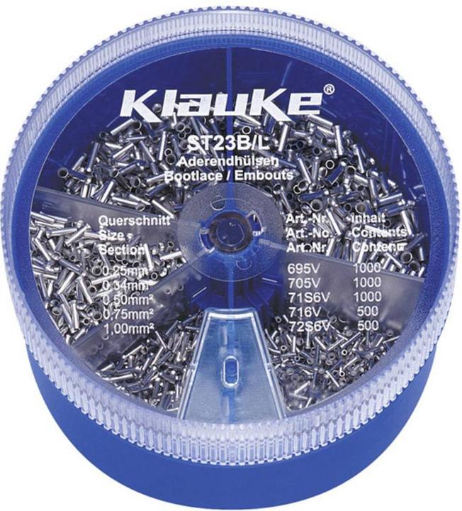 Klauke Aderendhülsen Sortiment 0.25 6 mm²