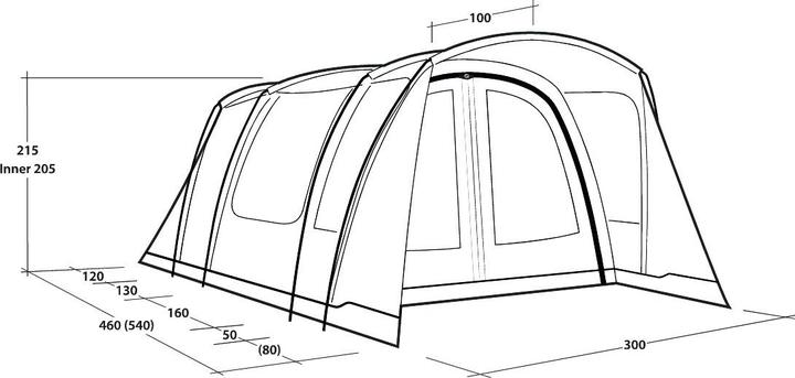 Actual product image Outwell Utah 5 (Tunnel tent, 25.60 kg, 5 persons)