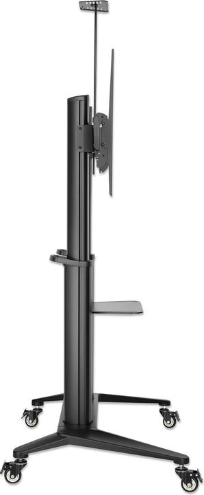 Produktbild Manhattan Aluminium Multimedia TV-Ständer auf Rollen mit extrem hoher Traglast für Grossbildschirme (120", 140 kg)