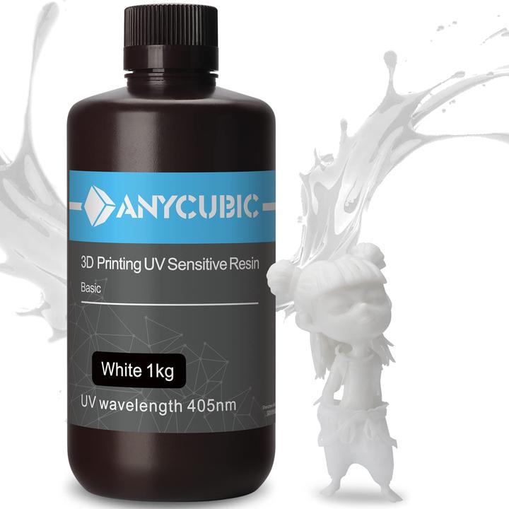 Actual product image Anycubic Normal UV Resin (White, 1000 g)