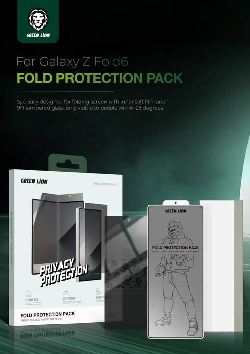 Produktbild Green Lion Fold Protection Pack Privacy - Z Fold 6 (Samsung Galaxy S21)