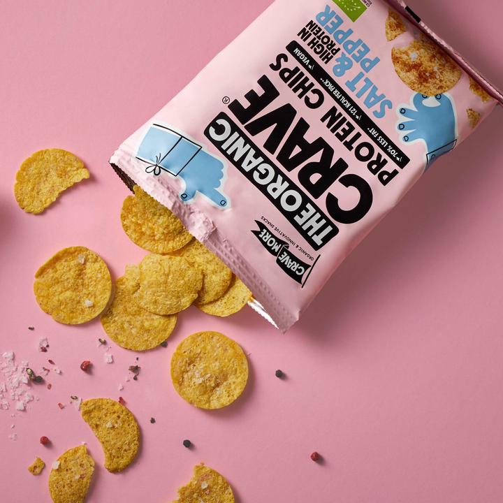 Produktbild The Organic Crave Proteinchips Salz & Pfeffer 30g bio (30 g)
