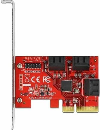 Actual product image Delock SATA controller PCI-Ex4- 6x SATA internal