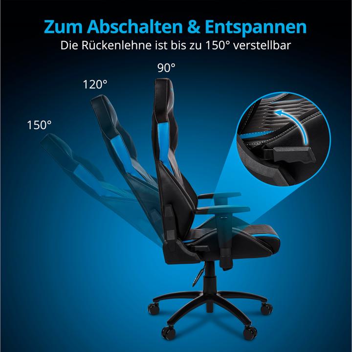 Actual product image Medion Gaming Chair ERAZER Druid P10 Blue / Black