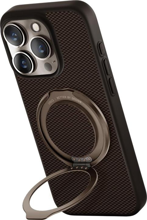 Image du produit Uniq Keva Air Magclick Charging GripFit Case for iPhone 16 Pro - Brown (Apple iPhone 16 Pro)