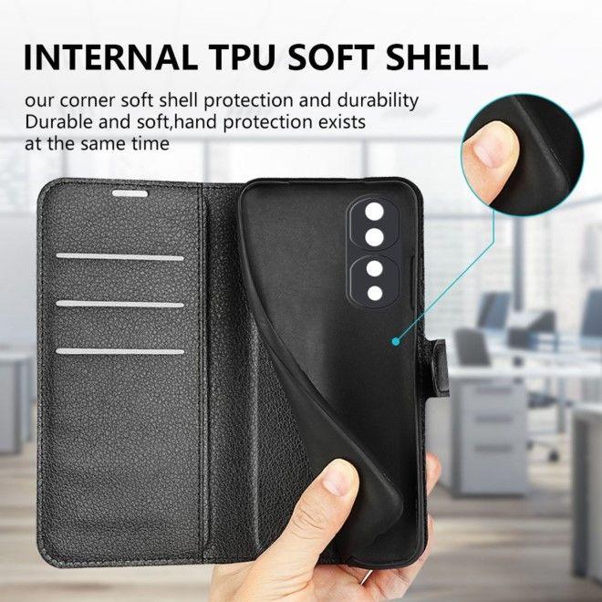 Produktbild MU Classic Litchi Leder Bookcover Series (Honor 70)