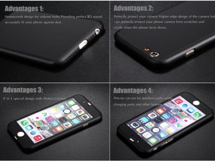 Productafbeelding Floveme 360 graden kogelvrij glas case iPhone 6/6S all-round bescherming (1 Stuk, Apple iPhone 6s)
