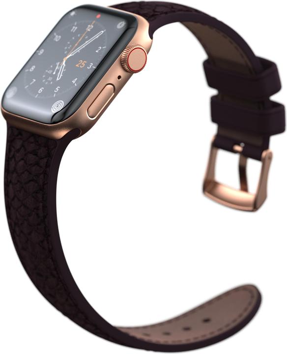 Actual product image Njord Eldur Watch Strap For (41 mm, 40 mm, Vegan Leather, Stainless steel fastener, Salmon leather)