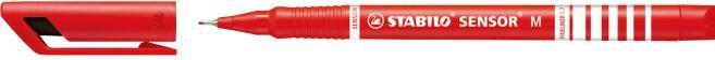 Produktbild STABILO Fineliner Sensor, Strichbreite 0,3 oder 0,7 mm, 4 Farben zur Auswahl, 10 Stück (Rot, 10 x)