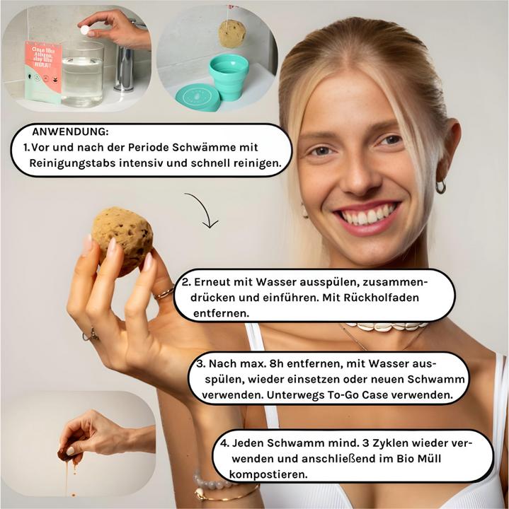 Produktbild Hera Organics Starterkit Menstruationsschwämme (3 x, M)