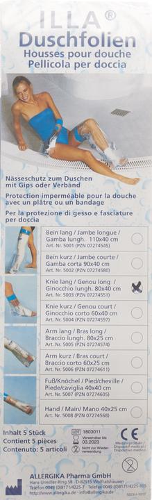 Illa Dusch Schutzfolie 80x40cm Fuss Knie (Duschen / Baden)